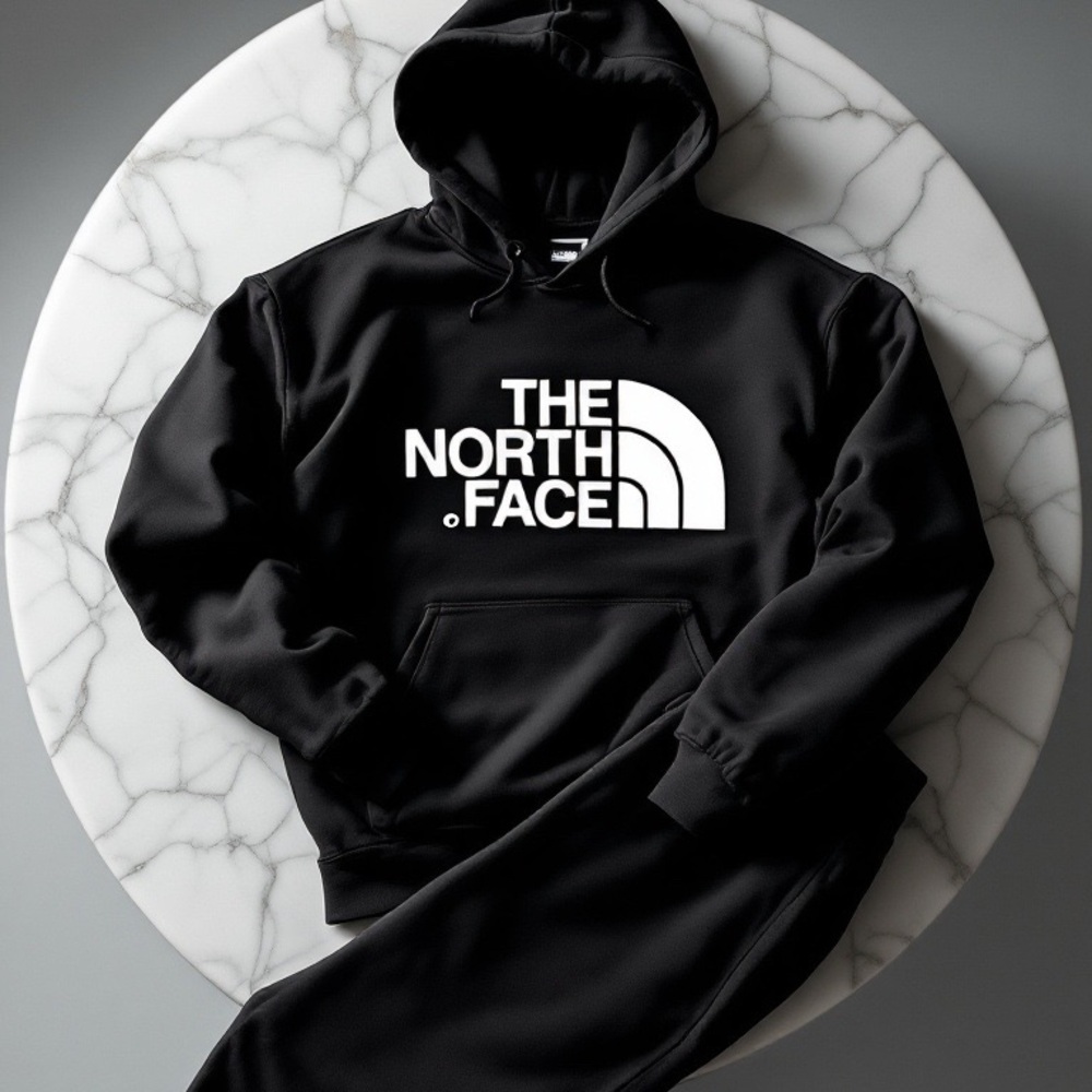 The North Face Men's Black sweatsuit (Hoodie and Joggers set)